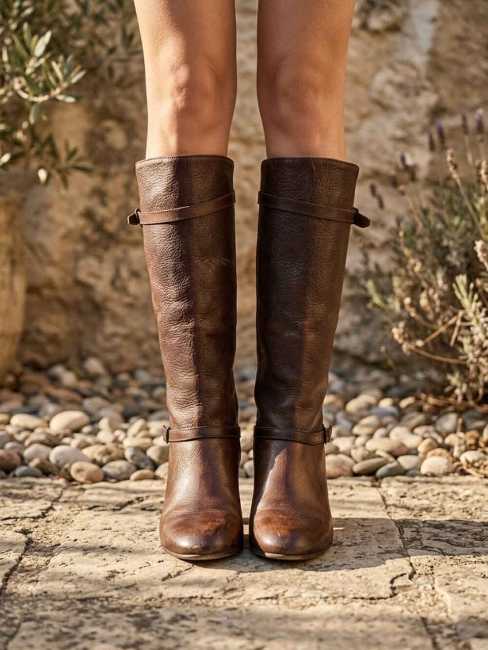 Frye Bonnie brown leather riding boots